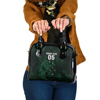 Custom New Zealand Fishing Shoulder Handbag Maori Tribal Pattern - Polynesian Pride