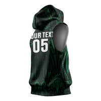 Custom New Zealand Fishing Sleeveless Hoodie Maori Tribal Pattern LT05 - Polynesian Pride