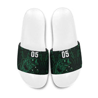 Custom New Zealand Fishing Slide Sandals Maori Tribal Pattern - Polynesian Pride