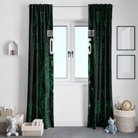 Custom New Zealand Fishing Window Curtain Maori Tribal Pattern - Polynesian Pride