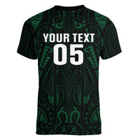 Custom New Zealand Fishing Women V-Neck T-Shirt Maori Tribal Pattern LT05 - Polynesian Pride