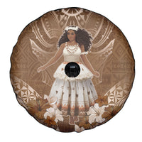 Bula Fiji Women's Day Spare Tire Cover With Fijian Tapa Pattern