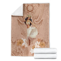Hawaii Women's Day Blanket With Polynesian Pattern
