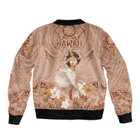 Hawaii Women's Day Sleeve Zip Bomber Jacket With Polynesian Pattern LT05 - Polynesian Pride