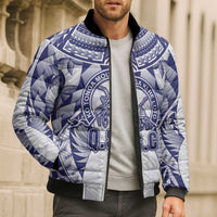 Personalised Tonga Queen Salote College Bomber Puffer Jacket Centenary White Version