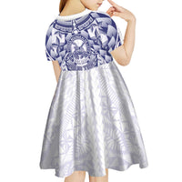 Personalised Tonga Queen Salote College Kid Short Sleeve Dress Centenary White Version