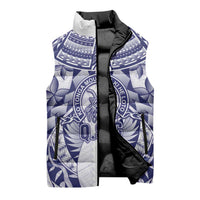 Personalised Tonga Queen Salote College Sleeveless Puffer Jacket Centenary White Version