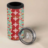 Hawaii Ohia Lehua 4 in 1 Can Cooler Tumbler Tropical Vibes Crimson