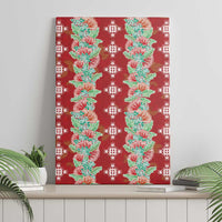 Hawaii Ohia Lehua Canvas Wall Art Tropical Vibes Crimson