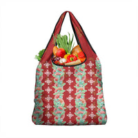 Hawaii Ohia Lehua Grocery Bag Tropical Vibes Crimson