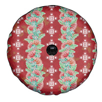 Hawaii Ohia Lehua Spare Tire Cover Tropical Vibes Crimson