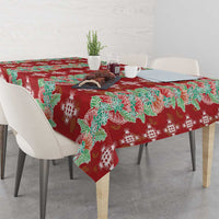 Hawaii Ohia Lehua Tablecloth Tropical Vibes Crimson