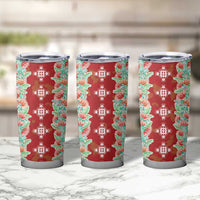 Hawaii Ohia Lehua Tumbler Cup Tropical Vibes Crimson