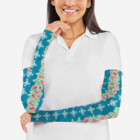Hawaii Ohia Lehua Arm Sleeves Tropical Vibes Teal