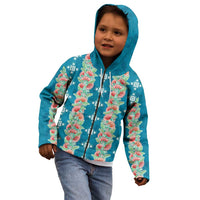 Hawaii Ohia Lehua Kid Hoodie Tropical Vibes Teal