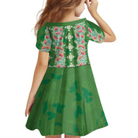 Hawaii Ohia Lehua Family Matching Summer Maxi Dress and Hawaiian Shirt Tropical Vibes Green LT05 - Polynesian Pride