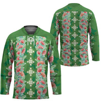 Hawaii Ohia Lehua Hockey Jersey Tropical Vibes Green