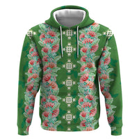 Hawaii Ohia Lehua Hoodie Tropical Vibes Green