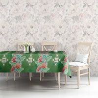 Hawaii Ohia Lehua Tablecloth Tropical Vibes Green