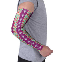 Hawaii Ohia Lehua Arm Sleeves Tropical Vibes Fuchsia