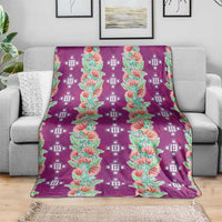Hawaii Ohia Lehua Blanket Tropical Vibes Fuchsia