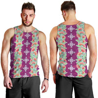 Hawaii Ohia Lehua Men Tank Top Tropical Vibes Fuchsia