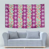 Hawaii Ohia Lehua Tapestry Tropical Vibes Fuchsia