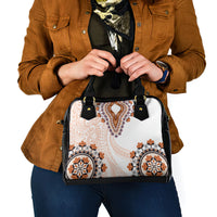 Africa Dashiki Shoulder Handbag With Polynesian Pattern Beige Version
