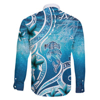 Polynesia World Ocean Day Family Matching Long Sleeve Bodycon Dress and Hawaiian Shirt Ocean Style LT05 - Polynesian Pride