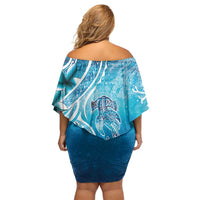 Polynesia World Ocean Day Family Matching Off Shoulder Short Dress and Hawaiian Shirt Ocean Style LT05 - Polynesian Pride