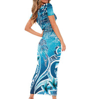 Polynesia World Ocean Day Family Matching Short Sleeve Bodycon Dress and Hawaiian Shirt Ocean Style LT05 - Polynesian Pride