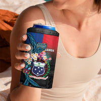 Samoa 4 in 1 Can Cooler Tumbler Humpback Whale Siapo Pattern