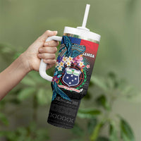 Samoa Tumbler With Handle Humpback Whale Siapo Pattern