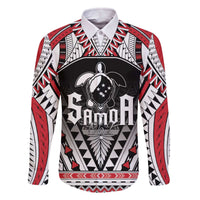 Samoa Independence Day Family Matching Off The Shoulder Long Sleeve Dress and Hawaiian Shirt Proud To Be Samoan LT05 Dad's Shirt - Long Sleeve Black - Polynesian Pride