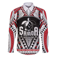 Samoa Independence Day Family Matching Off Shoulder Short Dress and Hawaiian Shirt Proud To Be Samoan LT05 Dad's Shirt - Long Sleeve Black - Polynesian Pride