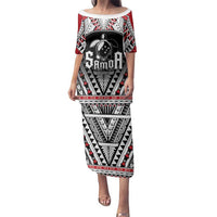 Samoa Independence Day Family Matching Puletasi and Hawaiian Shirt Proud To Be Samoan LT05 Mom's Dress Black - Polynesian Pride