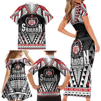Samoa Independence Day Family Matching Short Sleeve Bodycon Dress and Hawaiian Shirt Proud To Be Samoan LT05 - Polynesian Pride