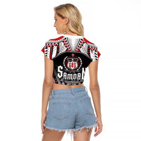 Samoa Independence Day Raglan Cropped T Shirt Proud To Be Samoan