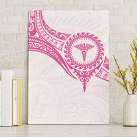 New Zealand Aotearoa Canvas Wall Art Nurse Tribal Pink Version