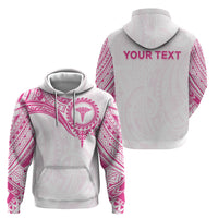 Personalised New Zealand Aotearoa Zip Hoodie Nurse Tribal Pink Version