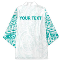 Personalised New Zealand Aotearoa Kimono Nurse Tribal Teal Version