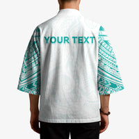 Personalised New Zealand Aotearoa Kimono Nurse Tribal Teal Version