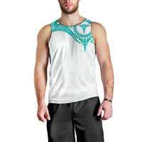 Personalised New Zealand Aotearoa Men Tank Top Nurse Tribal Teal Version