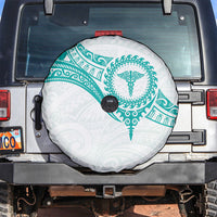 New Zealand Aotearoa Spare Tire Cover Nurse Tribal Teal Version