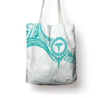 New Zealand Aotearoa Tote Bag Nurse Tribal Teal Version