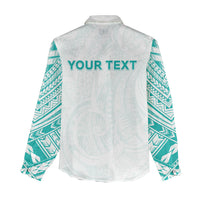 Personalised New Zealand Aotearoa Women Casual Shirt Nurse Tribal Teal Version LT05 - Polynesian Pride