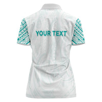 Personalised New Zealand Aotearoa Women Polo Shirt Nurse Tribal Teal Version LT05 - Polynesian Pride