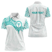 Personalised New Zealand Aotearoa Women Polo Shirt Nurse Tribal Teal Version LT05 - Polynesian Pride