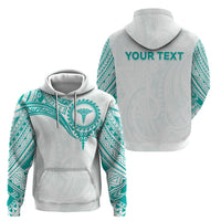 Personalised New Zealand Aotearoa Zip Hoodie Nurse Tribal Teal Version