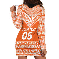 Personalised Tonga Tailulu College Hoodie Dress Tongan Kupesi Pattern